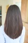 Relaxed long hairstyle in effect to give a matured look. back