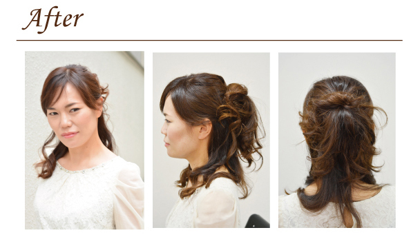 Simple half-up hair style for office and daily | シンガポール美容院・美容室＜MICHAELA＞